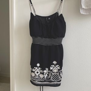 Heartsoul Black Tank Top Y2K Floral Cami